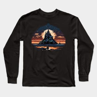 Mont Saint Pixel Art Long Sleeve T-Shirt